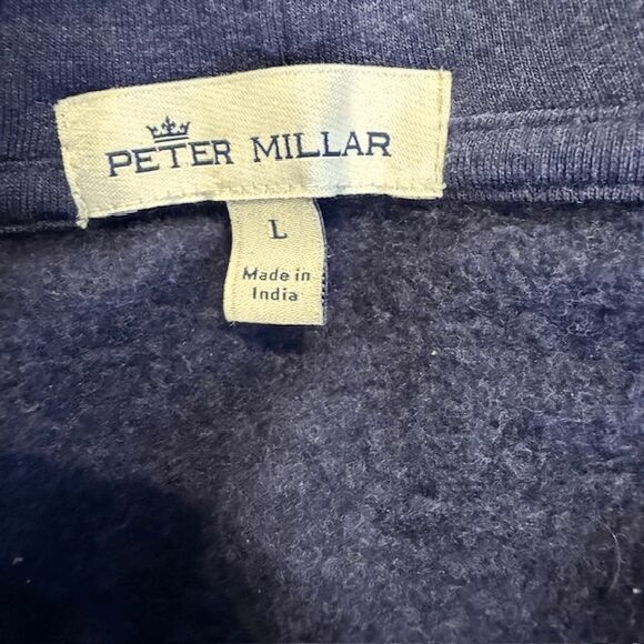 Peter Millar Presidents Cup Pine Performance Raglan Pullover Hoodie Blue Large - Picture 6 of 11